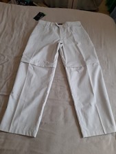 M&S Mens Blue Harbour Golf Trousers With Zip Detail. Size 36W 31L White .Bnwt 
