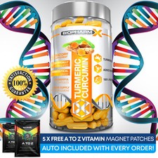 Organic Turmeric Curcumin 18,000mg Black Pepper 60 High Strength Capsules