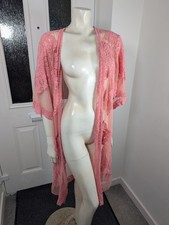 Boho Rose Pink Lace Kimono