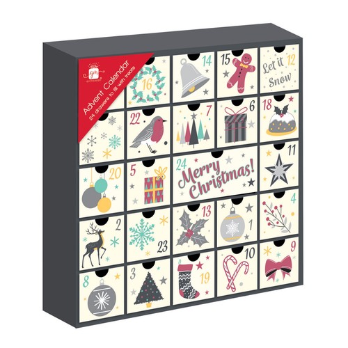 Christmas advent calendar with - christmas,