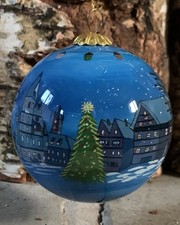 Hand-Painted Glass Christmas