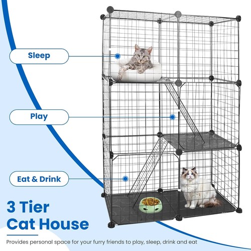 Large cat cage tier indoor - large,