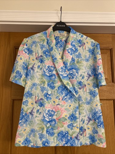 Vintage 90s floral blouse - vintage,