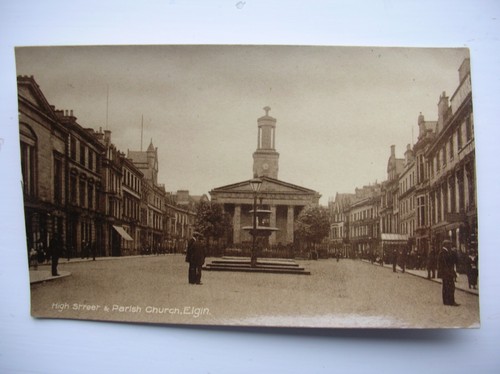 Elgin postcard high street - elgin,