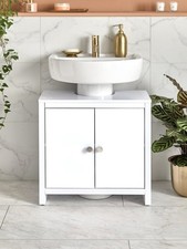 Bramford Under Sink Cabinet White Gloss | Bathroom Storage | Fast Delivery