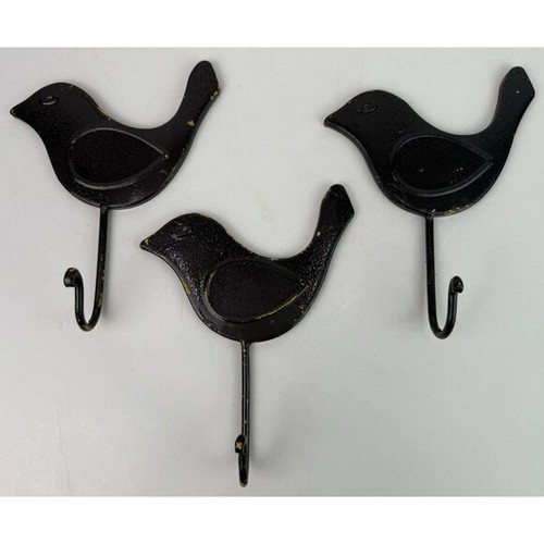 Set vtg metal bird - 3, wall