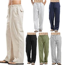 Mens linen pants - linen, cotton