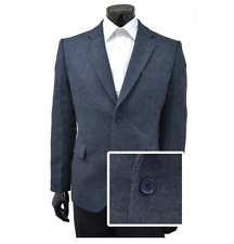 Lloyd Attree & Smith Mixed Wool Blue Flecked Tweed Jacket Coat - 42" Chest
