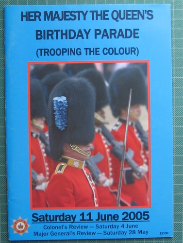 Trooping the colour programme - trooping,