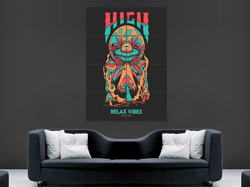 Trippy mushroom poster weed - mushroom,