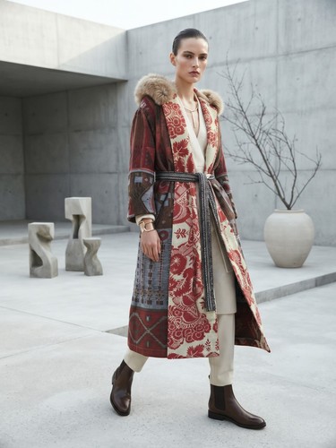 Zara atelier jacquard coat - coat, xs