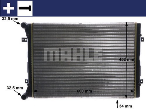 Mahle coolant radiator - mahle, simple