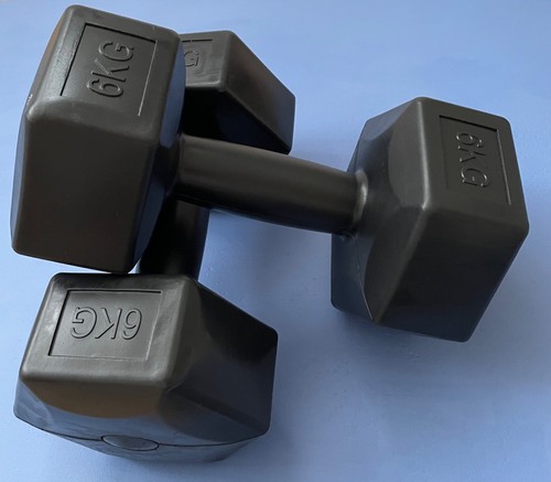 6kg vinyl hex dumbell - vinyl,