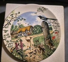 Wedgwood - The Farm Cottage Limited Edition Colin Newman Country Panorama Plate