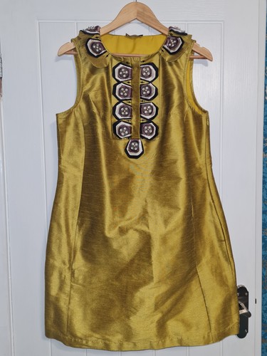 Gold dress with - dress,