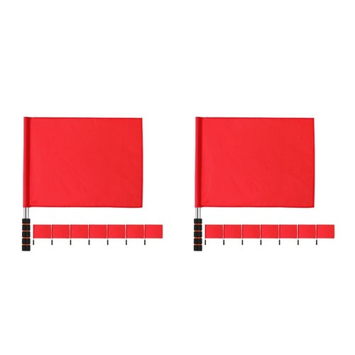 Red handheld referee flag - red,