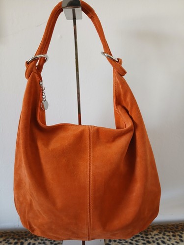 Orange suede borse - suede, in