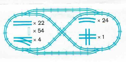 Lego train tracks - train,