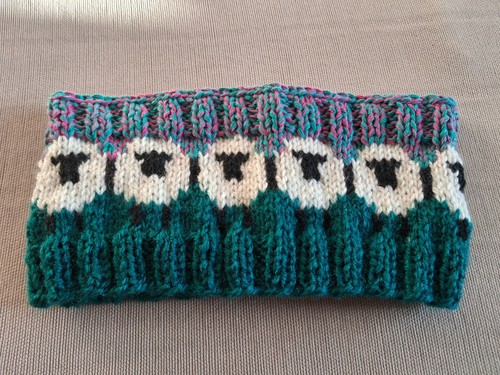 Hand knitted headband - hand,