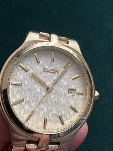 Watch quartz unisex golden - watch, unisex,