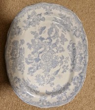 ANTIQUE LARGE CERAMIC POTTERY MEAT PLATTER SERVING DISH PLATE STAFFORDSHIRE