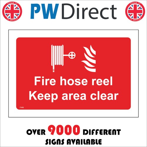 Sign fire hose reel keep - sign,
