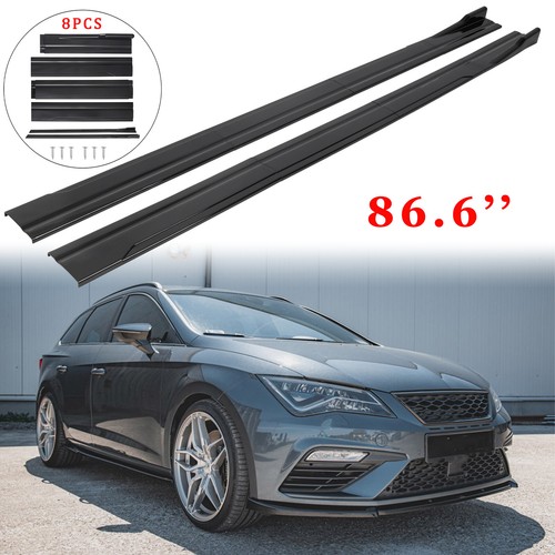 Glossy black car - 86.6", side
