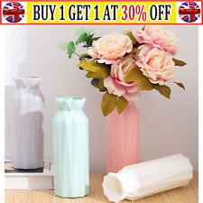 UK Plastic Flower Vase Creative Nordic Decor Home Imitation Ceramic Vase 