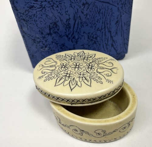 Vintage faux scrimshaw - faux, trinket