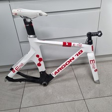 ARGON 18 E112 FRAMESET CARBON FRAME FORKS SMALL WHITE TT TIME TRIAL BIKE CYCLING