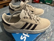 ADIDAS Trimm Trab Men’s Terrace Casuals Trainers, Blue/White - Size 10