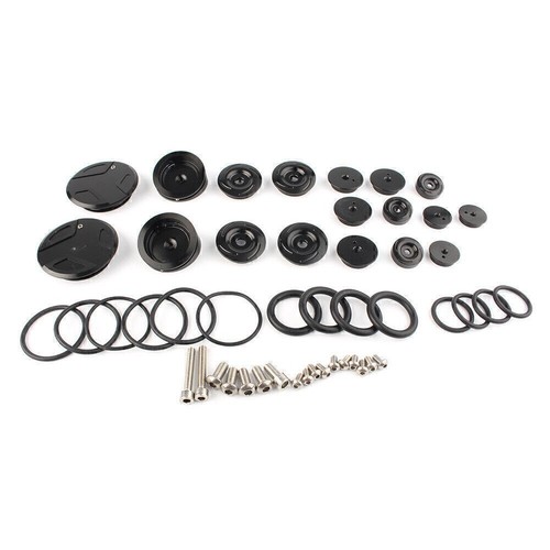 18pcs black frame cap - black,
