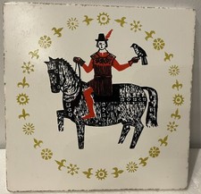 Vintage 1950's Carter Poole Tile by Margaret Stewart at Dovecot Studio's 6"x6"