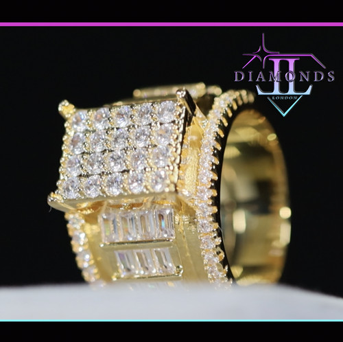 Mens gold iced - iced, out