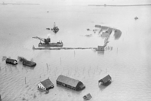 Flooded neighborhood with - flooded,
