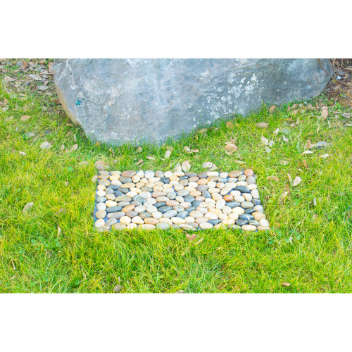River rock mat natural - rock, stone