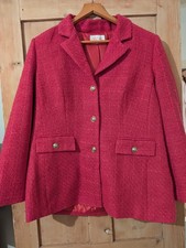 Women's Afibel Blazer Size 14 Dark Pink In Good Condition