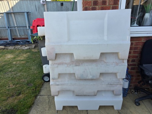 Water filled traffic barrier - water,