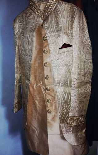 Men gold sherwani - men's,