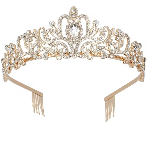 Wedding tiara gold - wedding,