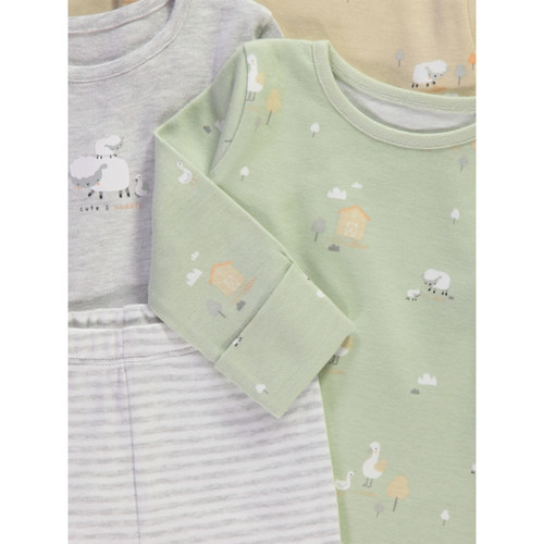 Green farmyard sheep long - green,