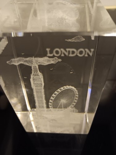 Laser etched glass crystal - laser,