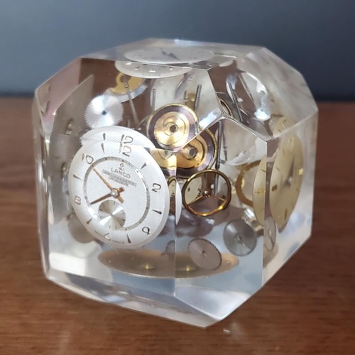 Vintage faceted lucite cube - vintage,
