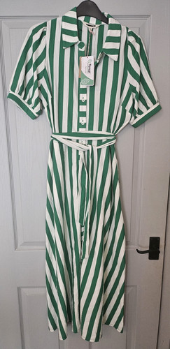 Boden green white striped - green,