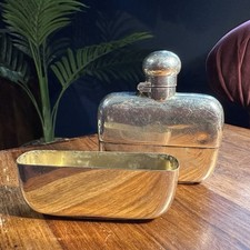 Vintage Hip Flask With Cup
