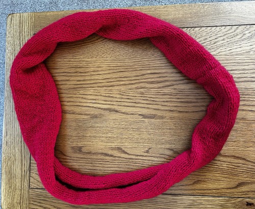Handmade red wool infinity - handmade,