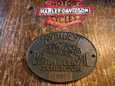 Harley-Davidson 1991 BRASS PLAQUE SOUTH WEST SHOW  LAPEL, CUT OFF, JACKET B5