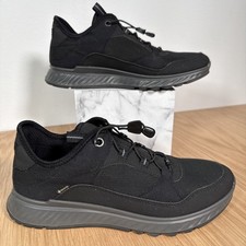 ECCO Ladies Exostride W Low GTX Trainers Lace-Up Goretex Shoes Black UK6.5 EU40