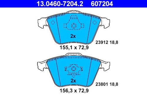 Disc brake pad set ate - pad,