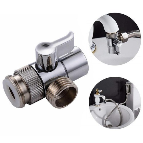 Brass adapter valve diverter - brass,